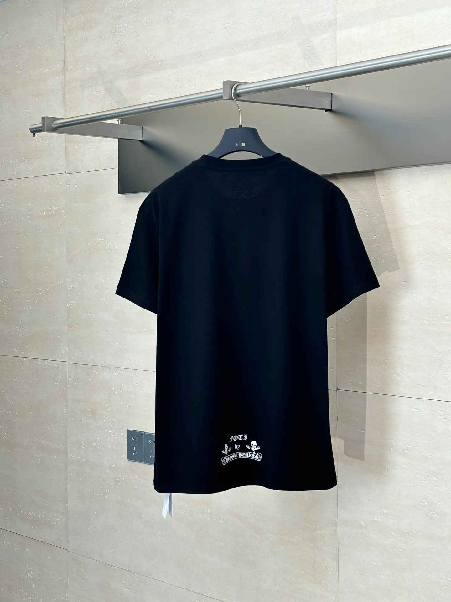 🅿️270 Come Hearts*/Cro Heart 25Ss new FOTI skull printed short-sleeved T-shirt. The fabric is made of 26-woven 200g cotton. The printing is made of black ink. Water slurry printing. Customized supporting accessories. Size: S/M/L